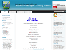 Tablet Screenshot of mosir-mielno.bip.net.pl